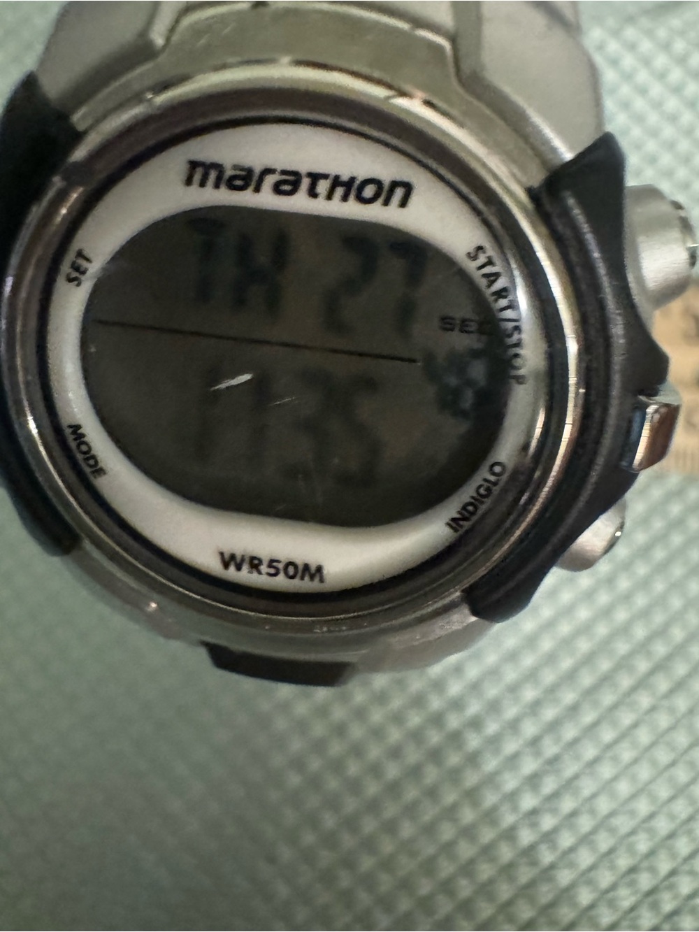 Black Silicone Sports Smartwatch with Silver Accents